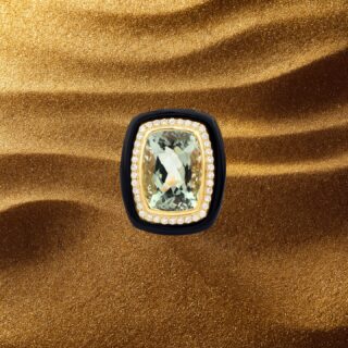 ARJUNA Ring by @dakinijewellery 
A symbol of strength guided by wisdom.

Crafted in luminous 18K yellow gold, the ARJUNA ring is a powerful composition of form and meaning. Its heart is a majestic green tourmaline, radiating calm, balance, and inner clarity. Surrounding it, a bold frame of black onyx adds depth and spiritual strength, while brilliant full-cut diamonds bring light, movement, and timeless elegance.

Part of the Mahabharata Collection, this ring draws its inspiration from Arjuna — the legendary warrior and demi-god, revered for his courage, discipline, and unwavering devotion to Krishna. A hero who chose righteousness even in moments of inner conflict, Arjuna represents the harmony between power and consciousness.

More than a jewel, ARJUNA is a talisman —
for those who lead with strength,
and act with wisdom.

#dakinijewellery #dakini #arjunaring #spiritualjewelry #fantasyjewelry