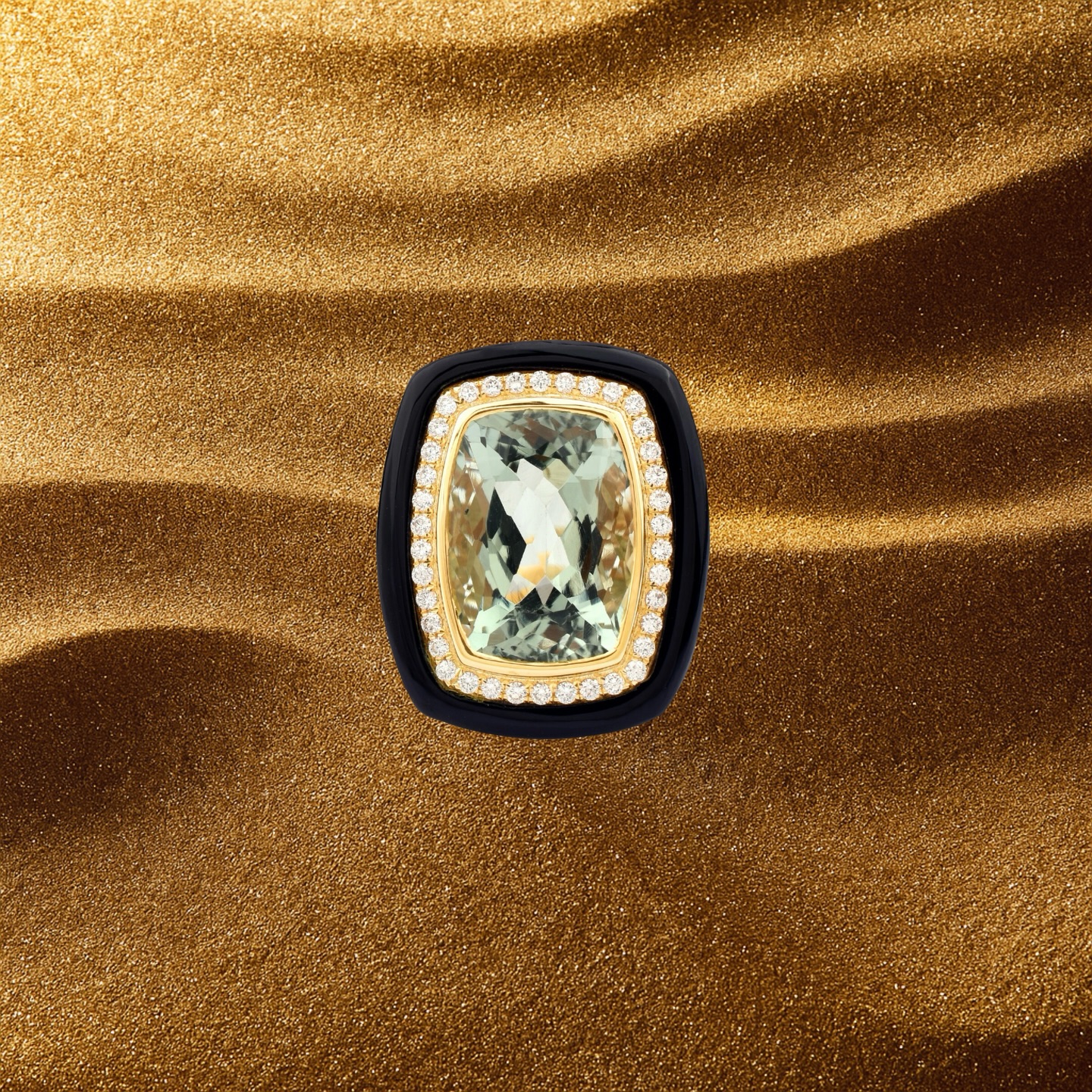 ARJUNA Ring by @dakinijewellery 
A symbol of strength guided by wisdom.

Crafted in luminous 18K yellow gold, the ARJUNA ring is a powerful composition of form and meaning. Its heart is a majestic green tourmaline, radiating calm, balance, and inner clarity. Surrounding it, a bold frame of black onyx adds depth and spiritual strength, while brilliant full-cut diamonds bring light, movement, and timeless elegance.

Part of the Mahabharata Collection, this ring draws its inspiration from Arjuna — the legendary warrior and demi-god, revered for his courage, discipline, and unwavering devotion to Krishna. A hero who chose righteousness even in moments of inner conflict, Arjuna represents the harmony between power and consciousness.

More than a jewel, ARJUNA is a talisman —
for those who lead with strength,
and act with wisdom.

#dakinijewellery #dakini #arjunaring #spiritualjewelry #fantasyjewelry