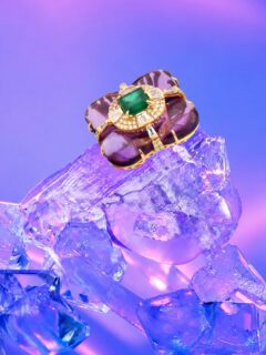 The Draupadi Ring from the Mahabharata Collection by @dakinijewellery is inspired by one of the most powerful and complex women of the ancient Indian epic. 

At the heart of the ring, amethyst brings depth and mysticism, while emerald evokes vitality, wisdom and renewal. Brilliant diamonds illuminate the composition, set in 18K gold. Together, the stones reflect the many facets of Draupadi herself — beauty and power, grace and determination, softness and an unbreakable inner fire.

#amethystring #emerald #dakinijewellery #dakini #fantasyjewelry